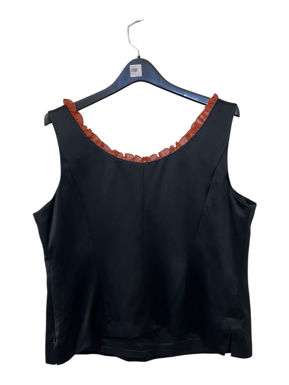 Louse Ricci Black Sleeveless Women’s Top with Ruffle, 16 - Picture 2 of 9